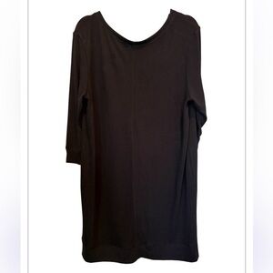 NWOT Black Caslon MODAL Soandex Blend High Low Minimalist Career Wear Tunic  L